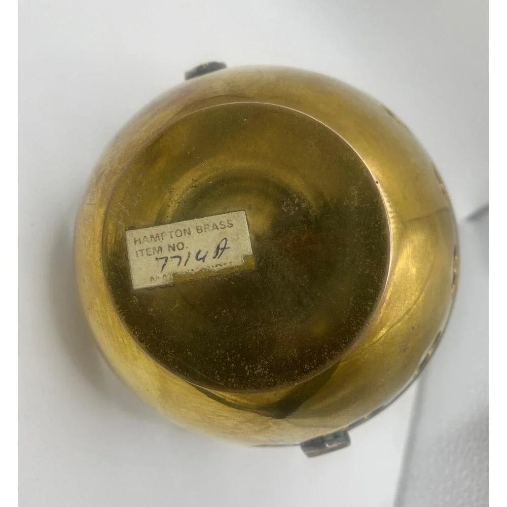 HAMPTON BRASS Vintage Decorative Basket Cutout Hearts